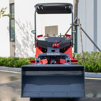 SPEDIZIONE GRATUITA CE EPA Minipala Cingolata da 1000 kg con Motore Diesel da 75 CV, Cingoli in Gomma, Martello Rotante e Aratro, per Spazi Ristretti