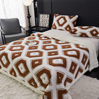 Couverture en flanelle polaire double couche à motif uni, épaisse, Tafu, pour l'hiver, maison, simplicité moderne, cadeaux, portable, 100% polyester