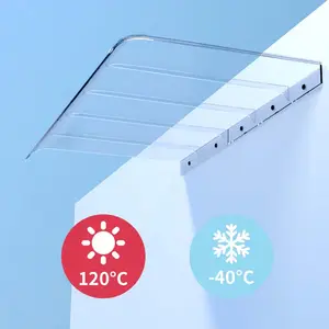 Tenda da sole per porte d'ingresso in policarbonato per esterni ANTI UV copertura per Patio per PC accessori per porte e finestre a baldacchino