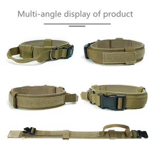Großhandel Hochwertige Hochleistungs-Metalls chnalle Haustier Hund Trainings halsband Großes Hunde halsband und Leine Set Taktisches Hunde halsband - Product Image 5