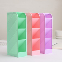Porte-stylos de bureau OEM d'usine, mignon, grande capacité, avec logo personnalisé, quatre compartiments, pour papeterie