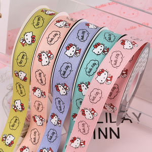 <span class=keywords><strong>Hello</strong></span> <span class=keywords><strong>Kitty</strong></span> Grosgrain Ribbon các loại màu sắc cho món quà gói Tóc cung tự làm hoa Xmas bánh bao bì - Product Image 1