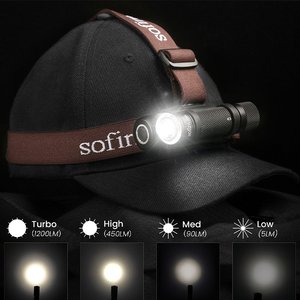 Linterna frontal <span class=keywords><strong>Led</strong></span> de alta potencia, 1200 lúmenes, resistente al agua, recargable - Product Image 6
