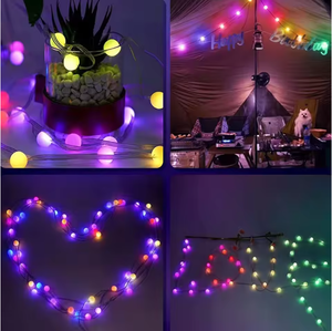 Dream Color LED <b>String</b> <b>Lights</b> Globe Addressable APP Control Rubber Wire Outdoor Waterproof for Garden Christmas Decor - Product Image 6
