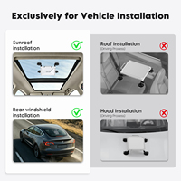 Support Starlink Mini EP-SK0173 à ventouse facile à installer avec cadre de protection en ABS pour voiture et camion