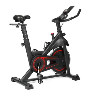 무역 보증 고정식 스핀 자전거 LCD 디스플레이 체육관 용 피트니스 운동 자전거