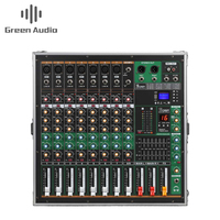 Console de mixage audio portable GAX-MK280 verte, amplificateur de puissance intégré haute puissance, mixeur 8 canaux, 16 types d'effets numériques ECHO DJ