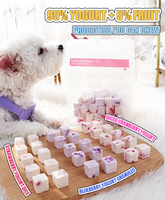 Friandises lyophilisées OEM pour animaux de compagnie : bouchées de yaourt aux fruits 100 % lait frais et vrais fruits – Récompenses saines universelles pour chats et chiens, idéales pour l'entraînement