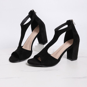 Sandali di Tendenza con Design OEM, <span class=keywords><strong>Tacco</strong></span> Spesso, Scarpe da <span class=keywords><strong>Donna</strong></span> Taglie Grandi, Calzature Femminili con <span class=keywords><strong>Tacco</strong></span> Alto - Product Image 2