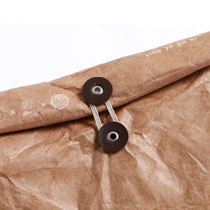 Sac isotherme en papier kraft recyclé, lavable, personnalisé avec logo imprimé, écologique, réutilisable, vente en gros - Product Image 3