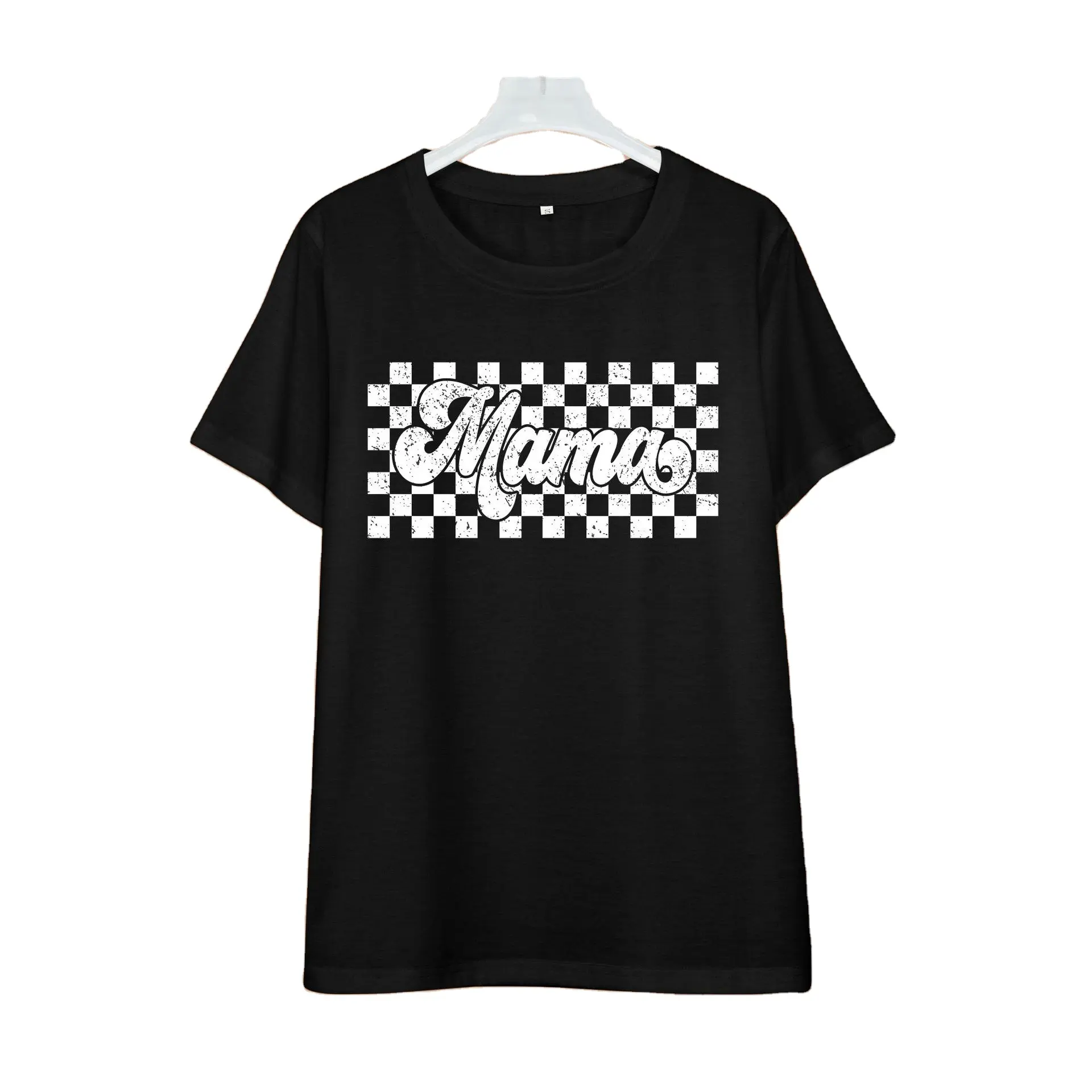 남자 힙합 니트 풀오버 티셔츠 새로운 봄 여름 컬렉션 단색 인쇄 로고 제작 코튼 리브 유럽 미국