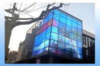 Écran d'affichage vidéo mural en cristal holographique flexible ultra-fin en verre transparent à film mince LED de taille personnalisable VORTEX