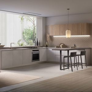 Gabinetes de cocina de melamina de diseño para el hogar de calidad de lujo moderno muebles de madera inteligentes fregadero inteligente Panel de puerta de acrílico accesorios de bisagra - Product Image 1