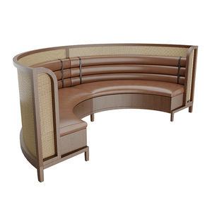 Juego de Mesa y Sillas de Comedor de Madera Maciza para <span class=keywords><strong>Restaurante</strong></span> Occidental, <span class=keywords><strong>Restaurante</strong></span> de Té, <span class=keywords><strong>Restaurante</strong></span> de Hot Pot, Estilo <span class=keywords><strong>Chino</strong></span> Retro, Media Luna de Ratán - Product Image 5