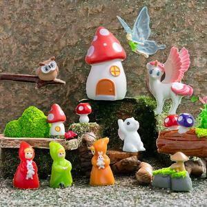 Figurines miniatures 3D peintes à la main, décorations artistiques de lutins, ornements <span class=keywords><strong>en</strong></span> résine, petits elfes, hiboux, licornes, bricolage, jardin féerique, <span class=keywords><strong>pot</strong></span> de fleurs - Product Image 2
