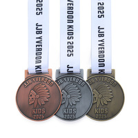 Médaille pour enfants 3 couleurs, récompense amusante, double face, Judo Jiu Jitsu, émail, dessin animé, médailles sportives 3D pour enfant avec ruban