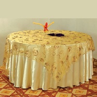 Nappe tricotée imprimée couleur crème 100 % polyester pour hôtels, restaurants et mariages – Offre Spéciale