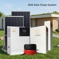 Kit solaire hors réseau complet BR SOLAR 5 kW avec onduleur hybride et stockage au lithium de 8 kWh pour usage domestique