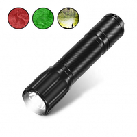 Lampe torche tactique longue portée en alliage d'aluminium, LED, USB, 1000 lumens, rechargeable, étanche IP68, portée du faisceau 300-400 m
