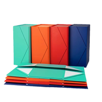 Boîte cadeau magnétique rigide recyclable personnalisée pour la Saint-Valentin, bougie, fleurs en carton, gaufrage, laminage mat, revêtement UV