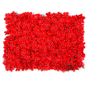 Décoration murale de fleurs artificielles, fleurs en soie rectangulaires, rouge, rose, vert, bleu, blanc laiteux, violet, blanc pur, décoration de mariage en intérieur - Product Image 4