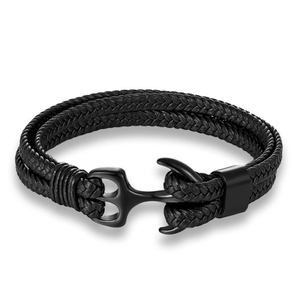 <span class=keywords><strong>Bracelet</strong></span> d'ancre pour hommes en acier inoxydable 316L 2025 bijoux fins <span class=keywords><strong>Bracelet</strong></span> en <span class=keywords><strong>cuir</strong></span> véritable pour hommes personnalisés pour cadeaux de noël - Product Image 1