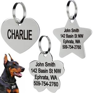 Metallic Stainless Steel Tags for Dogs DIY <b>Pet</b> ID Tag Double-Sided Custom <b>Blank</b> Animal Name Dog Tag - Product Image 2