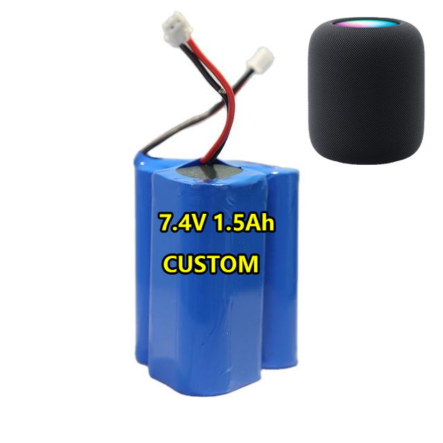 Customizable Rechargeable 7.4V 1.5Ah 11.1wh 2S1P NCM 500 Cycles Eco-Friendly Lithium Ion Battery Pack for Bluetooth Speaker