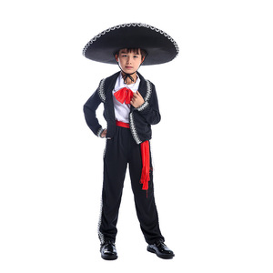 Meilleures ventes traditionnel mexicain ethnique Mariachi Amigo danseur enfants garçons Halloween carnaval fête Costumes - Product Image 3