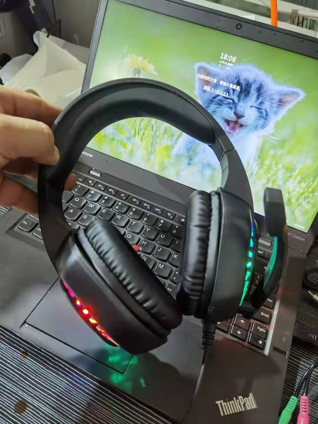hot selling G2000 led light headphone game headphset real stereo sound no delay for game playing with mic
