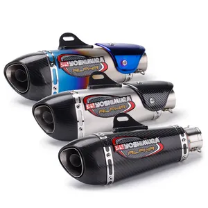 Universal 51mm Motorcycle alpha Exhaust Muffler Pipe Stainless Steel GP Scooter Motorbike Pipe For GSXS750 R1 R3 R6 MT07