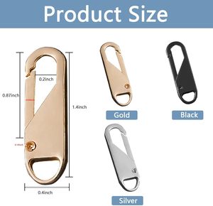 Deoward <b>Zipper</b> Pull PCS <b>Replacement</b> Metal <b>Zipper</b> Handle Mend Fixer <b>Zipper</b> Tab For Luggage Suitcases Backpacks Jackets Purses Han - Product Image 2