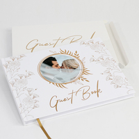 Livre d'or de mariage à couverture rigide pour réceptions de mariage Baby Showers Birthday Taille personnalisée élégant souvenir Graduation Sign-in Photos