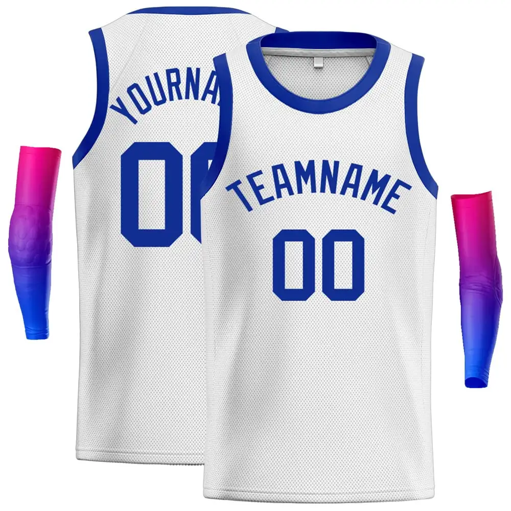 Camiseta de basquete de rua casual de manga curta para competição esportiva, equipamento esportivo juvenil em branco, camisa de basquete