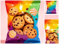 Voedselverpakking zakken met middenzegel, op maat gemaakte gravureprint, achterzegelzak voor biscuits en crackers
