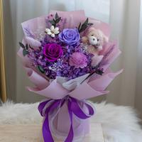Bouquet de roses éternelles Lovebay, bouquet longue durée pour mariage, bouquet de fleurs préservées pour la Saint-Valentin