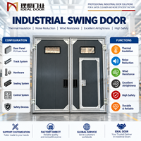 Porte battante industrielle en acier à double battant avec isolation en mousse PU