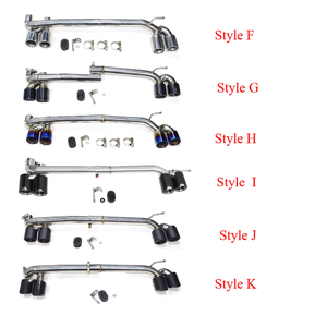 Tubo de escape de coche para <span class=keywords><strong>BMW</strong></span> F30 31 32 34 <span class=keywords><strong>36</strong></span> 316i 318i 320i 325i <span class=keywords><strong>328</strong></span> 330i 428i fibra de carbono inoxidable M AK MT MP Punta de silenciador de escape - Product Image 2