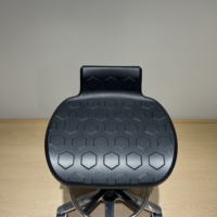 Tabouret de laboratoire de bureau en polyuréthane durable avec roulettes, chaise de travail pivotante avec soutien lombaire pour caissier, banquier, designer, ouvrier