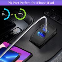 Enchufe USB Tipo Interruptor Basculante con Puertos Duales PD y QC3.0 de 12-24V para Autos, Barcos, Autobuses, Camiones, Carritos de Golf y Autocaravanas
