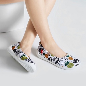 Chaussures décontractées en toile à enfiler pour <span class=keywords><strong>femme</strong></span>, nouvelle collection été, style paresseux, polyvalentes, petites chaussures plates blanches en tissu, réglables - Product Image 5
