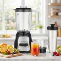 Mixeur Portable 3-en-1 en Acier Inoxydable, Mixeur à Jus Électrique de Table, Broyeur à Glace pour Smoothies, Anti-fuite, pour Maison et Hôtel
