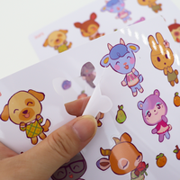 Feuille d'autocollants personnalisés Anime Cartoon Kawaii pour scrapbooking, journal, agenda et projets décoratifs