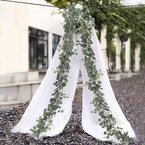 Chemin de table de mariage, guirlande artificielle d'eucalyptus, feuillage pour décoration de fête - Product Image 4