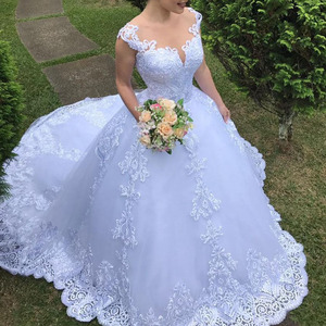Nuovo Arrivo: Abito da Sposa in Pizzo Bianco Vintage di Alta Gamma, Stile Moderno, Scollo a V, Schiena Scoperta, Sexy, per Esportazione in Europa <span class=keywords><strong>e</strong></span> America - Product Image 1