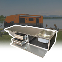 KINLIFE-Accessoires de cuisine personnalisables pour camping-car, auvent étanche en acier inoxydable et aluminium, commande manuelle