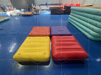 Prix usine personnalisé Commercial extérieur parc aquatique gonflable flottant Air Track Dock Plate-forme Wiggle Bridge
