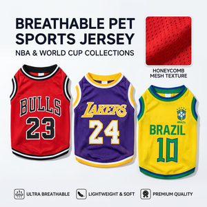 Camiseta Deportiva Transpirable de Malla para Perros, Estilo Equipo de la <span class=keywords><strong>NBA</strong></span>, Chaleco para Mascotas para Perros Pequeños, Medianos y Grandes, Tallas S-9XL, <span class=keywords><strong>Ropa</strong></span> de Verano al por Mayor - Product Image 1