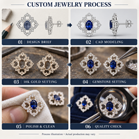 Boucles d'oreilles de luxe en or blanc 10K 14K 18K avec saphir bleu poire et halo de pierres, pierres précieuses de laboratoire, bijoux fins, cadeau pour elle, pour les soirées