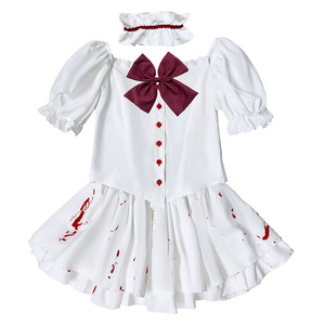 <span class=keywords><strong>Disfraz</strong></span> <span class=keywords><strong>de</strong></span> Payaso Sangriento <span class=keywords><strong>de</strong></span> Halloween <span class=keywords><strong>para</strong></span> <span class=keywords><strong>Mujer</strong></span>, Vestido Blanco Espeluznante con Lazo Rojo, Atuendo <span class=keywords><strong>de</strong></span> Cosplay Aterrador <span class=keywords><strong>para</strong></span> Fiesta <span class=keywords><strong>de</strong></span> Carnaval - Product Image 5